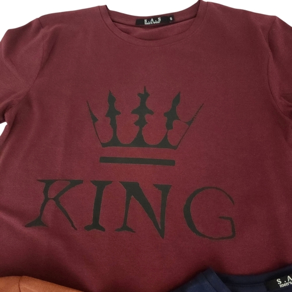 Men’s Bundle of Soft Stretch Graphic T-Shirts Fitted Style King, Love, Faith - Picture 6 of 6